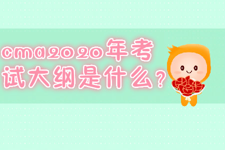 cma2020年考試大綱是什么？