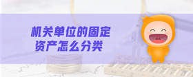 機(jī)關(guān)單位的固定資產(chǎn)怎么分類(lèi)