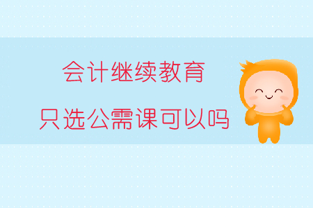 會計繼續(xù)教育只選公需課可以嗎？