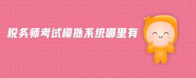 稅務(wù)師考試模擬系統(tǒng)哪里有