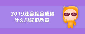 2019注會(huì)綜合成績(jī)什么時(shí)候可以查