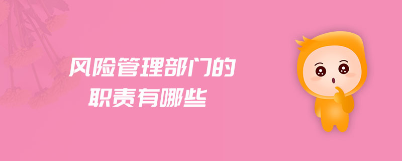 風(fēng)險管理部門的職責(zé)有哪些