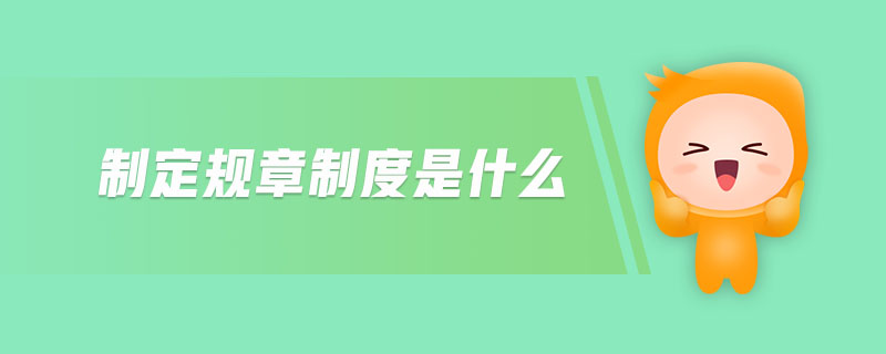 制定規(guī)章制度是什么