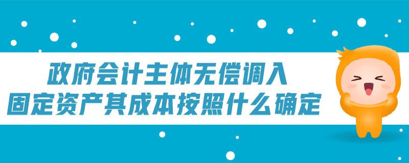 政府會計主體無償調(diào)入固定資產(chǎn)其成本按照什么確定