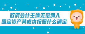 政府會計主體無償調(diào)入固定資產(chǎn)其成本按照什么確定