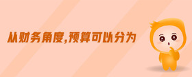 從財(cái)務(wù)角度,預(yù)算可以分為