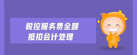 稅控服務(wù)費(fèi)全額抵扣會(huì)計(jì)處理