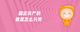 固定資產(chǎn)的披露怎么分類