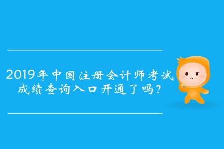2019年中國注冊會計(jì)師考試成績查詢?nèi)肟陂_通了嗎？