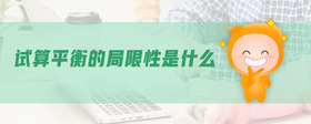 試算平衡的局限性是什么
