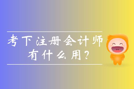 考下注冊(cè)會(huì)計(jì)師有什么用？