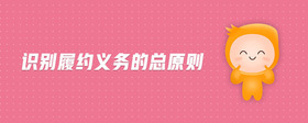 識別履約義務的總原則