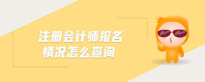 注冊(cè)會(huì)計(jì)師報(bào)名情況怎么查詢