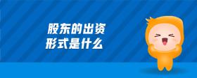 股東的出資形式是什么