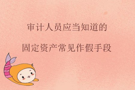 審計(jì)人員應(yīng)當(dāng)知道的固定資產(chǎn)常見作假手段