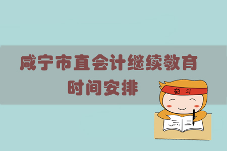 2019年咸寧市直會(huì)計(jì)繼續(xù)教育時(shí)間安排