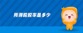 所得稅稅率是多少