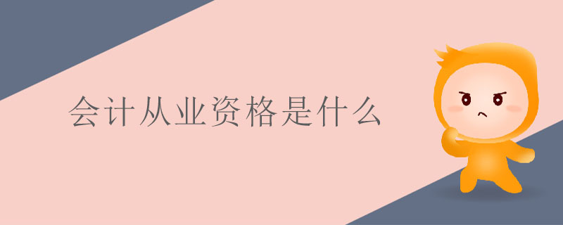 會計從業(yè)資格是什么