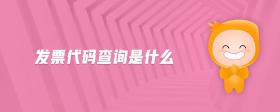 發(fā)票代碼查詢是什么