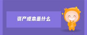 資產(chǎn)成本是什么