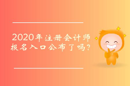 2020年注冊會計師報名入口公布了嗎？