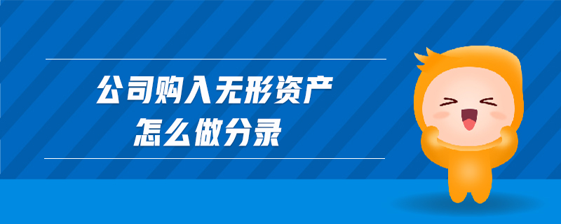 公司購(gòu)入無形資產(chǎn)怎么做分錄