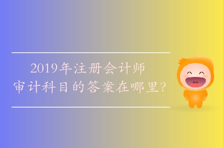 2019年注冊會計(jì)師審計(jì)科目的答案在哪里？