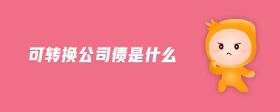 可轉(zhuǎn)換公司債是什么