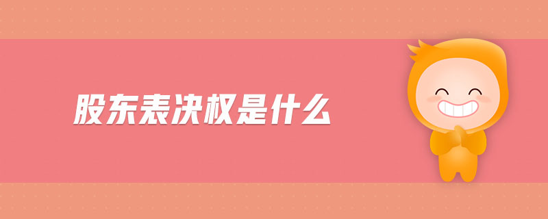 股東表決權(quán)是什么