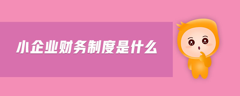 小企業(yè)財(cái)務(wù)制度是什么