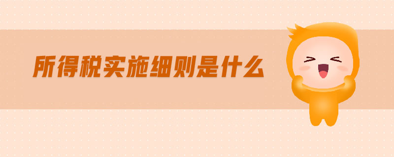 所得稅實(shí)施細(xì)則是什么