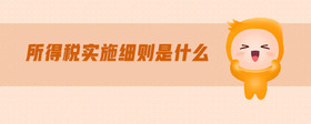 所得稅實(shí)施細(xì)則是什么