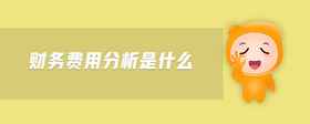 財務(wù)費(fèi)用分析是什么