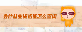 會計從業(yè)資格證怎么查詢