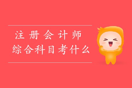 2020年注冊會計師綜合科目考什么你知道嗎？