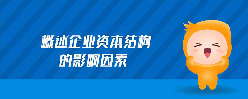 概述企業(yè)資本結(jié)構(gòu)的影響因素