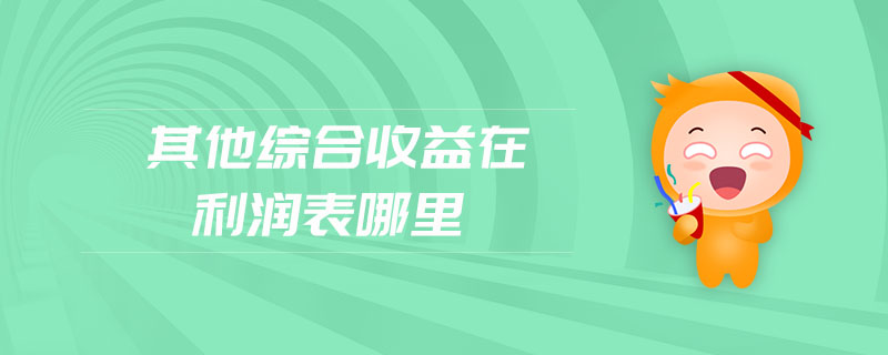 其他綜合收益在利潤表哪里