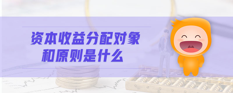 資本收益分配對(duì)象和原則是什么