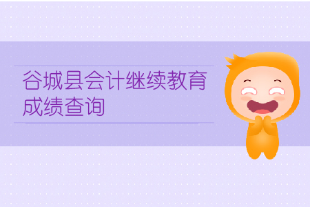 2019年谷城縣會計繼續(xù)教育成績查詢