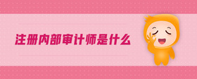 注冊內(nèi)部審計師是什么