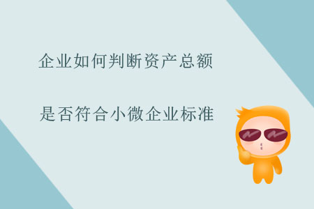 企業(yè)如何判斷資產(chǎn)總額是否符合小微企業(yè)標準？