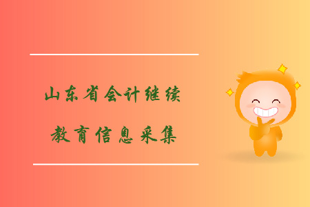 2019年山東省會計繼續(xù)教育信息采集