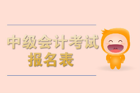 中級會計考試報名表是什么？