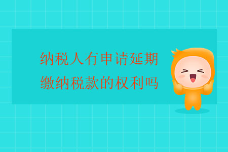 納稅人有申請延期繳納稅款的權(quán)利嗎？