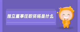 獨(dú)立董事任職資格是什么