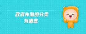 政府補(bǔ)助的分類有哪些