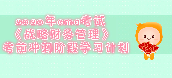 2020年cma考試《戰(zhàn)略財務(wù)管理》考前沖刺階段學習計劃