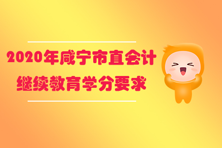 2020年咸寧市直會計繼續(xù)教育學(xué)分要求