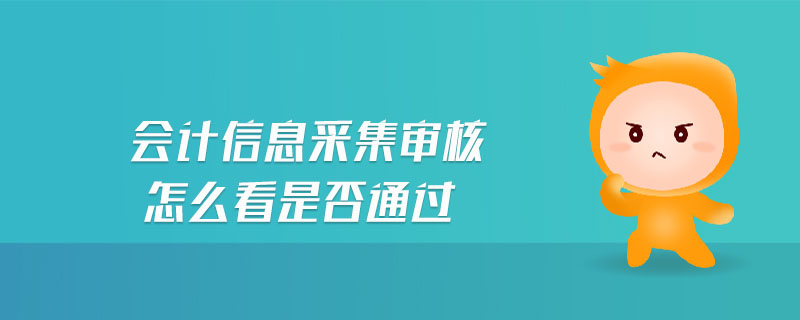 會(huì)計(jì)信息采集審核怎么看是否通過(guò)