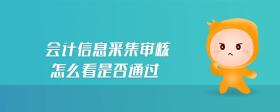 會(huì)計(jì)信息采集審核怎么看是否通過(guò)